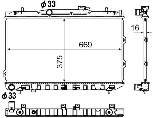 Kühler, Motorkühlung MAHLE CR1897000S