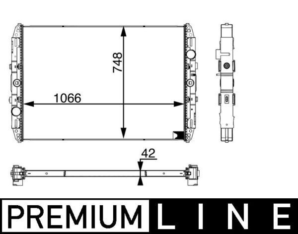 Kühler, Motorkühlung MAHLE CR688001P