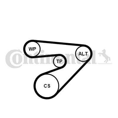 Keilrippenriemensatz CONTINENTAL CTAM 6PK1453K2