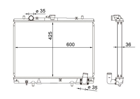 Kühler, Motorkühlung MAHLE CR1608000S