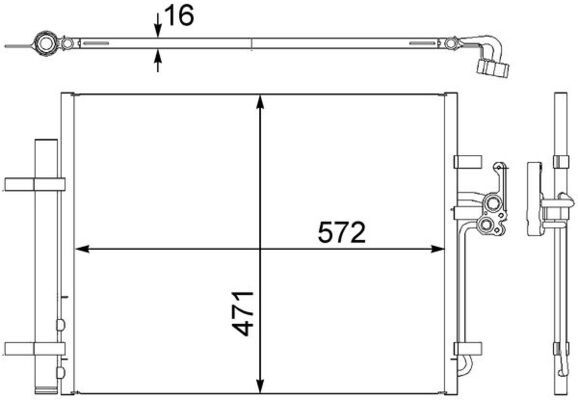 Kondensator, Klimaanlage MAHLE AC441000S