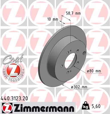 Bremsscheibe ZIMMERMANN 440.3123.20