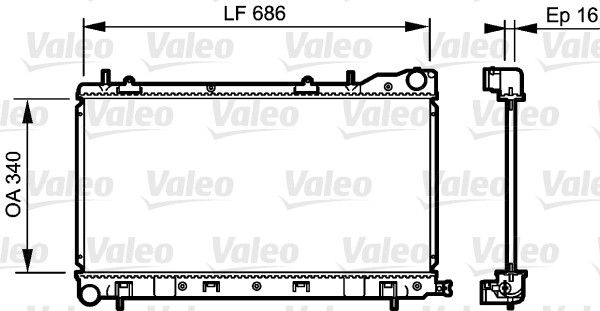 Kühler, Motorkühlung VALEO 735208