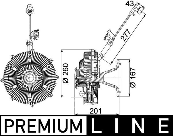 Kupplung, Kühlerlüfter MAHLE CFC115000P