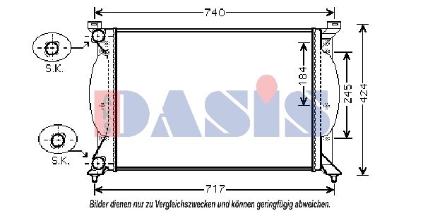 Kühler, Motorkühlung AKS DASIS 480064N