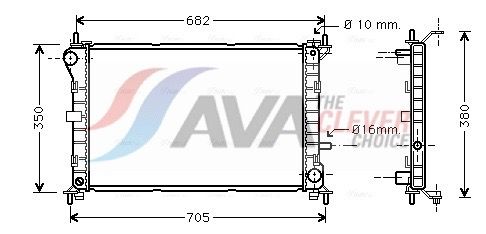 Kühler, Motorkühlung AVA QUALITY COOLING FD2264