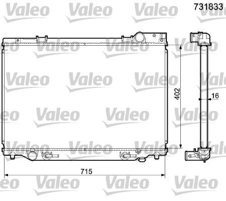 Kühler, Motorkühlung VALEO 731833