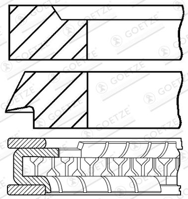 Kolbenringsatz GOETZE ENGINE 08-407700-10