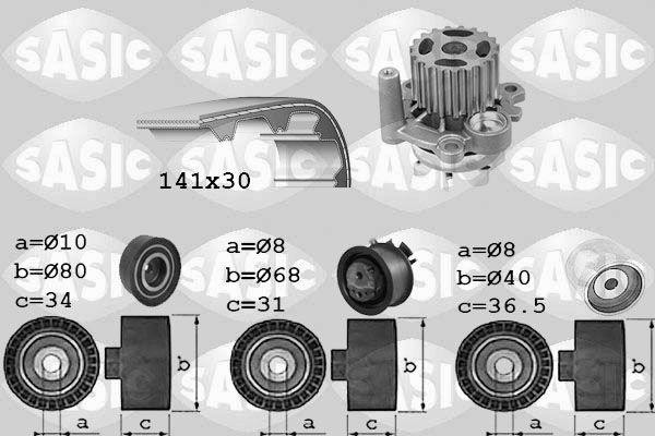 Wasserpumpe + Zahnriemensatz SASIC 3906028