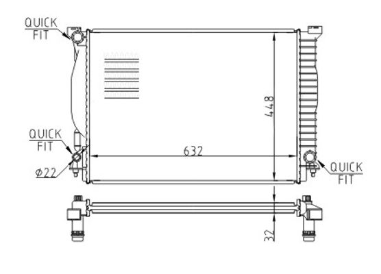 Kühler, Motorkühlung HART 606 963