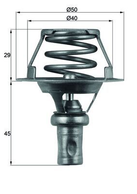 Thermostat, Kühlmittel MAHLE TX 66 91D