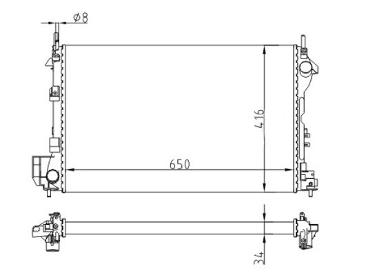 Kühler, Motorkühlung HART 605 991