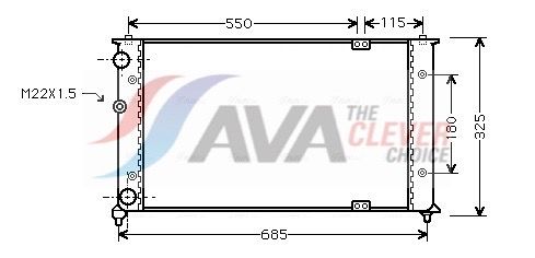 Kühler, Motorkühlung AVA QUALITY COOLING VNA2192
