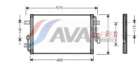 Kondensator, Klimaanlage AVA QUALITY COOLING FT5246