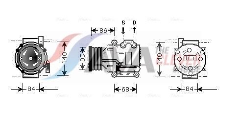 Kompressor, Klimaanlage AVA QUALITY COOLING AUAK157