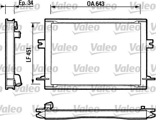Kühler, Motorkühlung VALEO 811348