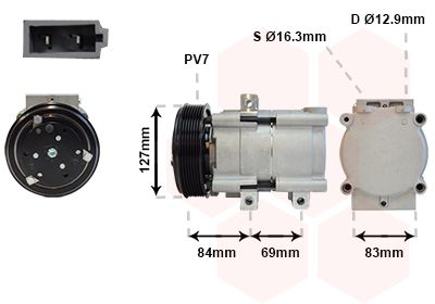 Kompressor, Klimaanlage VAN WEZEL 1800K167