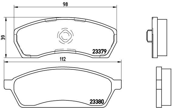 Bremsbelagsatz, Scheibenbremse BREMBO P 78 008