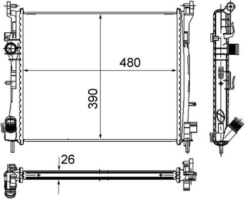 Kühler, Motorkühlung MAHLE CR947000S