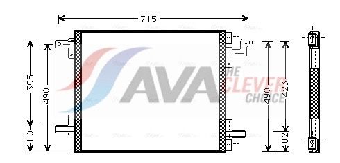 Kondensator, Klimaanlage AVA QUALITY COOLING MS5270