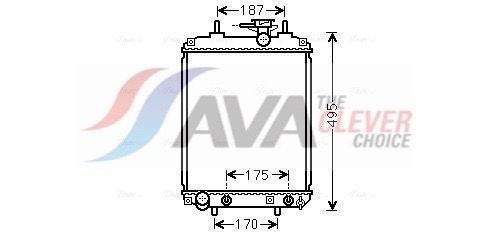 Kühler, Motorkühlung AVA QUALITY COOLING DUA2065