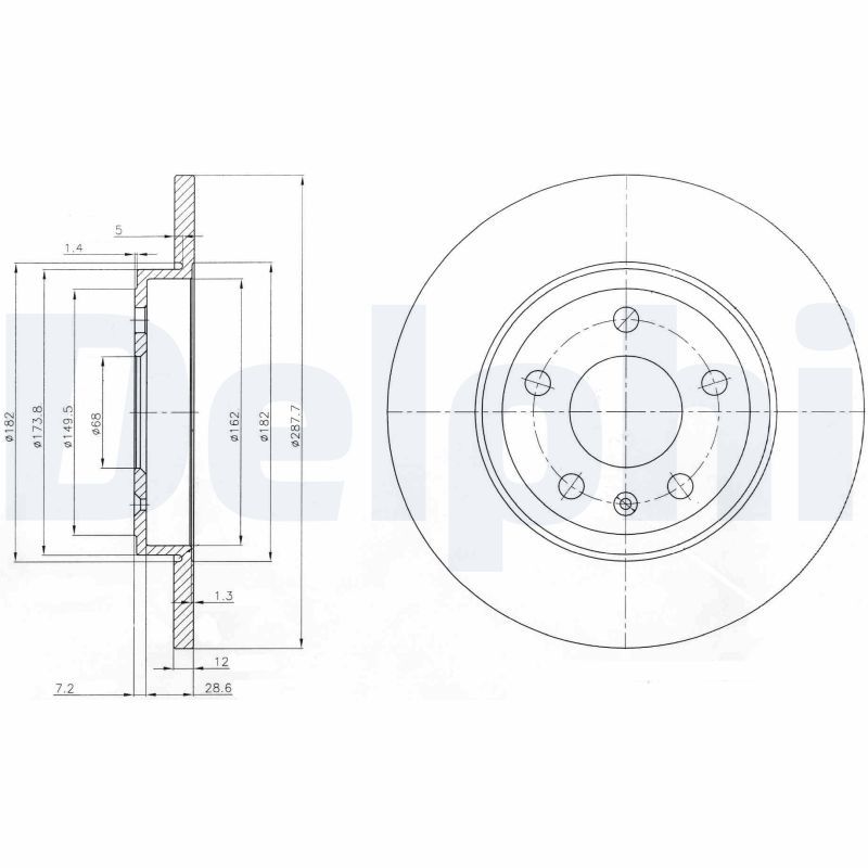Bremsscheibe DELPHI BG3996