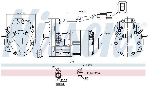 Kompressor, Klimaanlage NISSENS 890954