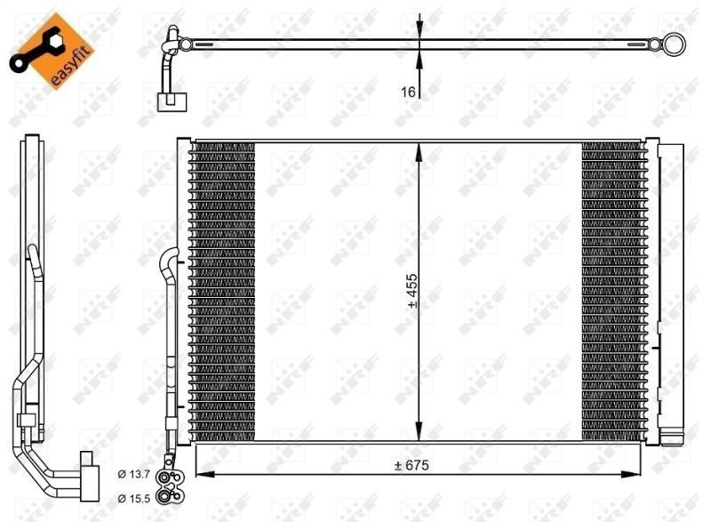 Kondensator, Klimaanlage NRF 350324