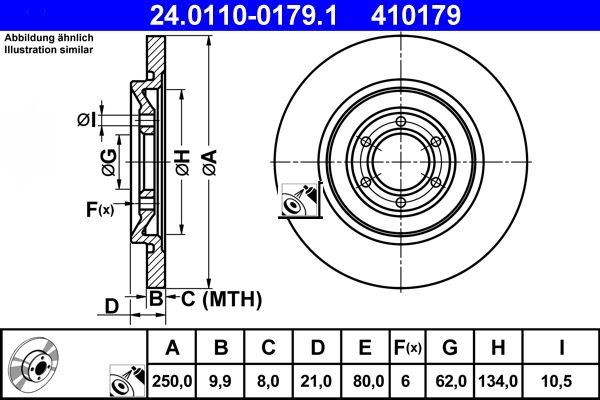 Bremsscheibe ATE 24.0110-0179.1