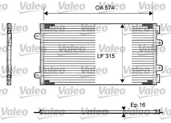 Kondensator, Klimaanlage VALEO 817385