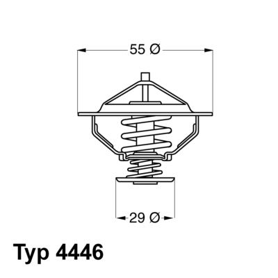 Thermostat, Kühlmittel WAHLER 4446.83D