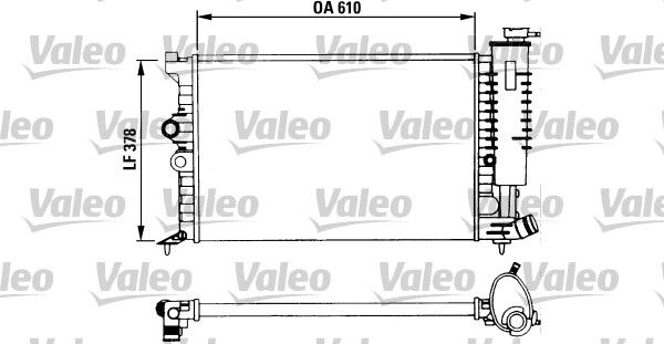 Kühler, Motorkühlung VALEO 730957