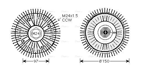 Kupplung, Kühlerlüfter AVA QUALITY COOLING bwc326
