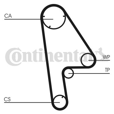 Zahnriemen CONTINENTAL CTAM CT763