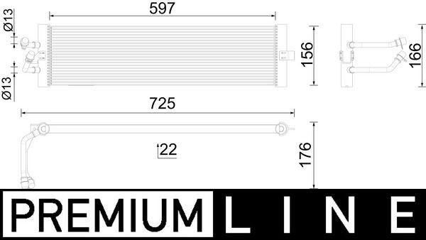 Ölkühler, Automatikgetriebe MAHLE CLC293000P