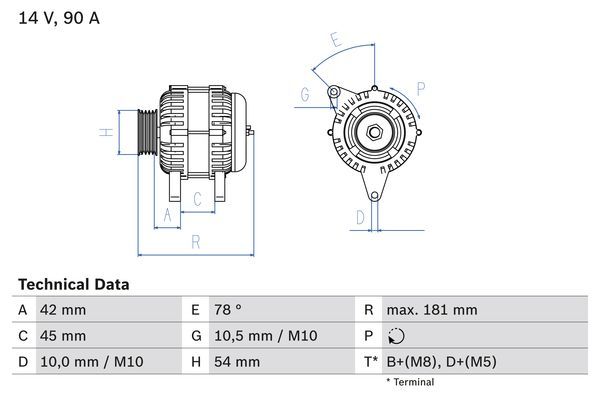 Generator BOSCH 0 986 042 091