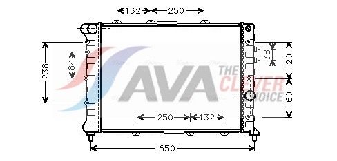 Kühler, Motorkühlung AVA QUALITY COOLING ALA2057