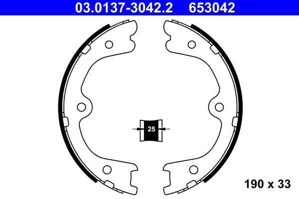 Bremsbackensatz, Feststellbremse ATE 03.0137-3042.2