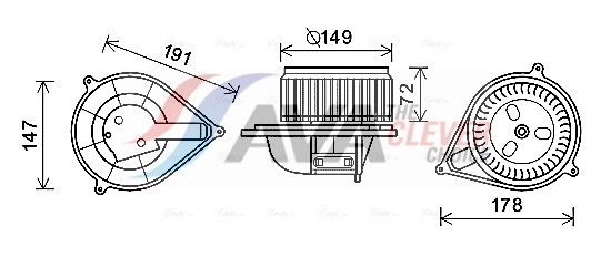 Innenraumgebläse AVA QUALITY COOLING FT8427
