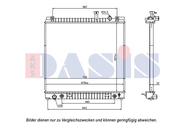 Kühler, Motorkühlung AKS DASIS 070166N