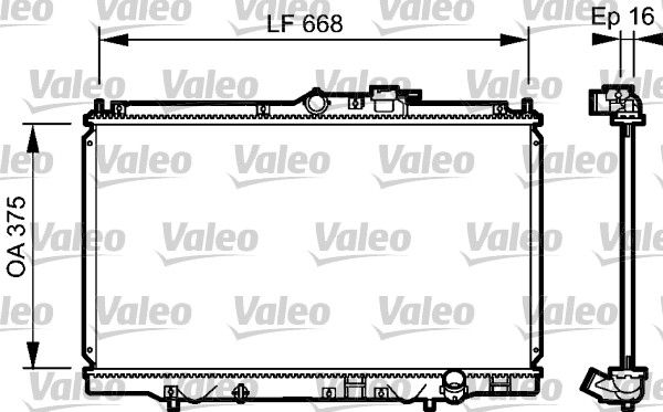 Kühler, Motorkühlung VALEO 734114