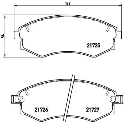 Bremsbelagsatz, Scheibenbremse BREMBO P 30 022