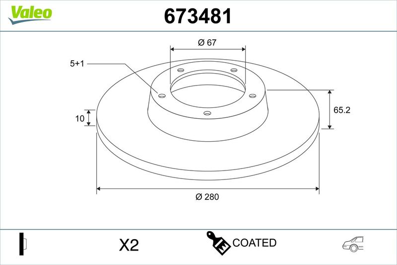 Bremsscheibe VALEO 673481