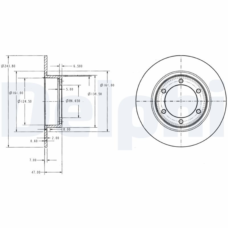 Bremsscheibe DELPHI BG2107