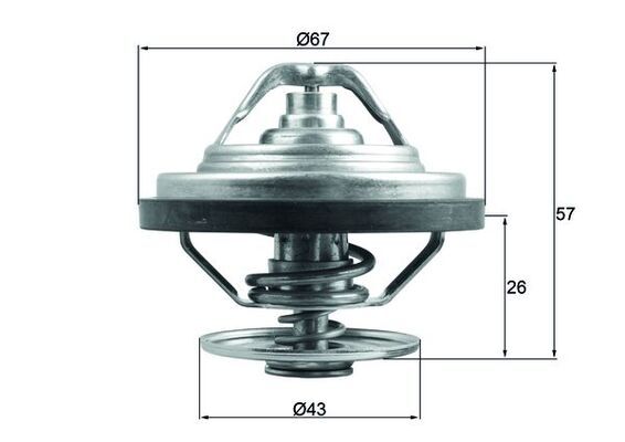 Thermostat, Kühlmittel MAHLE TX15879