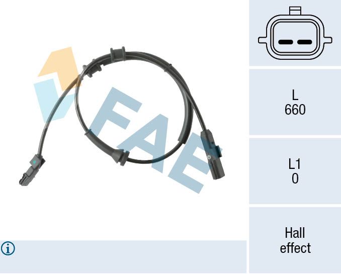 Sensor, Raddrehzahl FAE 78569