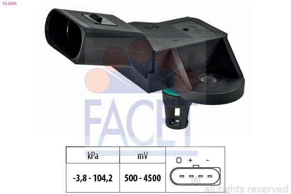 Drucksensor, Bremskraftverstärker FACET 10.3280