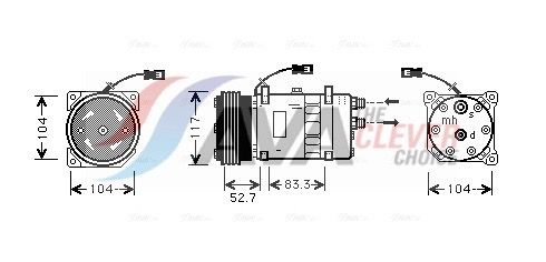 Kompressor, Klimaanlage AVA QUALITY COOLING CNAK222