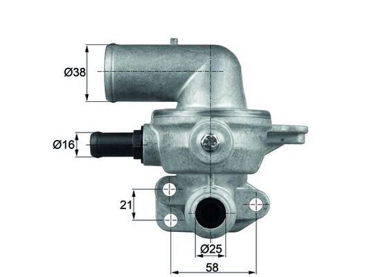 Thermostat, Kühlmittel MAHLE TI13580D