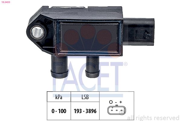 Differenzdruck Abgasdruck Sensor FACET 10.3433